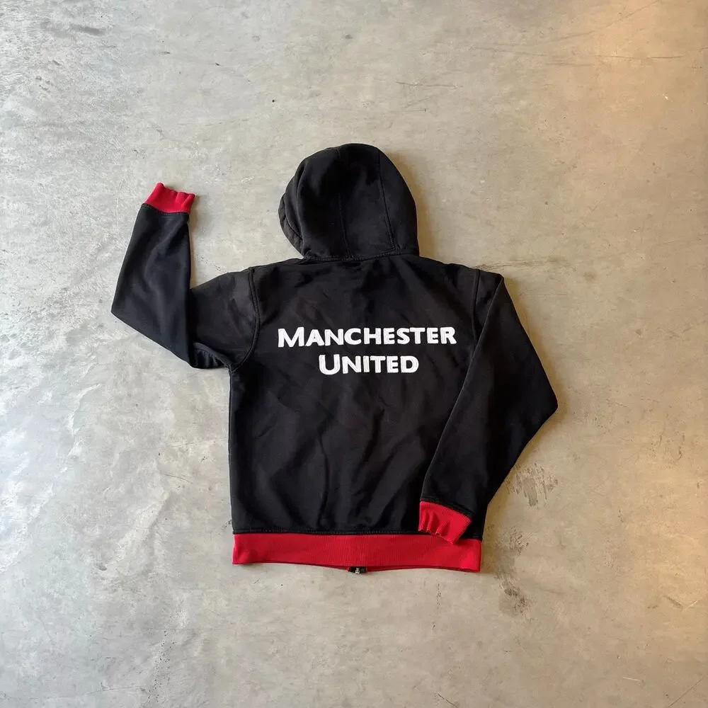 y2k vintage manchester united zip up jacket